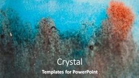  Presentation with light blue color - Amazing PPT theme having abstract-art-background-light-blue backdrop and a ocean colored foreground