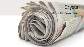  Presentation with newspapers - Audience pleasing slides consisting of abstract article - roll of newspapers isolated backdrop and a light gray colored foreground