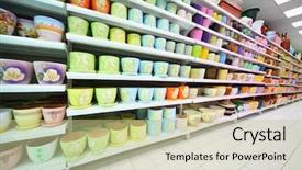  Presentation with clay - Amazing slides having abstract article - shelves with variety colorful backdrop and a mint green colored foreground