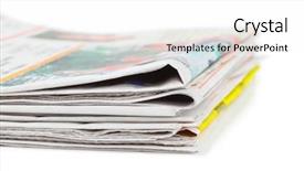  Presentation with newspapers - Audience pleasing slides consisting of abstract article - stack of newspapers isolated backdrop and a white colored foreground