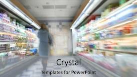  Presentation with article - Amazing PPT layouts having abstract article - woman in a market backdrop and a  colored foreground