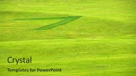  Presentation with abstract green - Colorful theme enhanced with back ground formed by green backdrop and a gold colored foreground