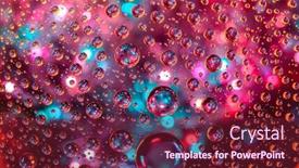  Presentation with abstract water drops - Slide deck with abstract-background-about-water background and a violet colored foreground