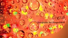  Presentation with abstract water drops - PPT theme featuring abstract-background-about-water background and a red colored foreground