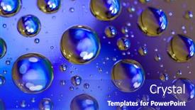  Presentation with abstract water drops - Beautiful slide deck featuring abstract-background-about-water backdrop and a royal blue colored foreground