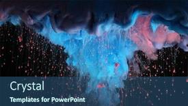  Presentation with ink blot - PPT theme with abstract background acrylic colors in water ink blot background and a ocean colored foreground