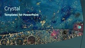  Presentation with abstract water color - Theme enhanced with abstract-background-blot-painting-marble background and a ocean colored foreground