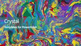  Presentation with purple paint - Audience pleasing PPT theme consisting of abstract background color paint mixed backdrop and a ocean colored foreground
