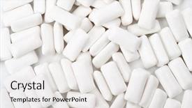  Presentation with chewing gum - Audience pleasing theme consisting of abstract background from chewing gum close up backdrop and a white colored foreground