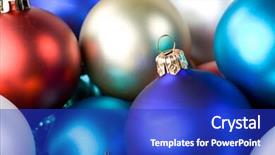  Presentation with cristmas - Slide set enhanced with abstract background from various cristmas toys background and a royal blue colored foreground