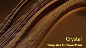  Presentation with abstract gold - Audience pleasing presentation theme consisting of abstract-background-gold-bronze-wave backdrop and a tawny brown colored foreground