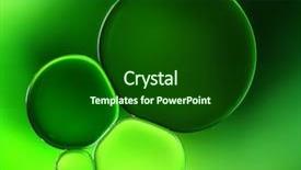  Presentation with green abstract - Colorful slide set enhanced with abstract background green oil droplets backdrop and a forest green colored foreground