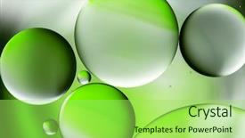  Presentation with abstract water drops - Audience pleasing slide set consisting of abstract background green water drops backdrop and a  colored foreground