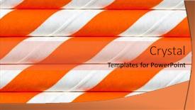 Presentation with orange abstract - Slide deck having abstract-background-interesting-paper-tubes background and a coral colored foreground