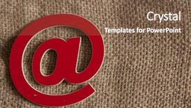  Presentation with mai - PPT theme featuring abstract background internet correspondence background and a violet colored foreground