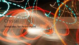  Presentation with led lights - Presentation design enhanced with abstract-background-motion-blur-trail and a  colored foreground