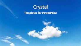  Presentation with abstract blue white - Slides enhanced with abstract background of beautiful curly and sparse snowy white clouds like whitecaps over light bright blue sky in sunny spring clear day background and a teal colored foreground