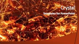  Presentation with abstract - Presentation design enhanced with abstract background of burning coals background and a  colored foreground