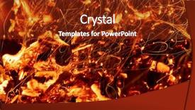  Presentation with abstract - Cool new presentation design with abstract background of burning coals backdrop and a  colored foreground