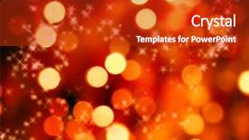  Presentation with abstract light brown - PPT theme featuring abstract background of christmas lights background and a crimson colored foreground