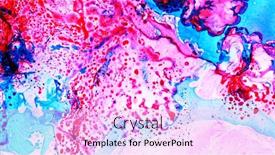  Presentation with abstract teal color - Audience pleasing presentation design consisting of abstract-background-of-colored-liquid backdrop and a lavender colored foreground