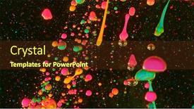  Presentation with liquid - Presentation featuring abstract-background-of-colored-liquid background and a tawny brown colored foreground