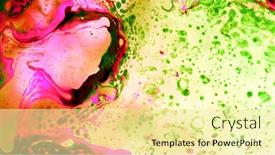  Presentation with liquid - Presentation design with abstract-background-of-colored-liquid background and a blonde colored foreground