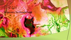  Presentation with liquid - Audience pleasing presentation design consisting of abstract-background-of-colored-liquid backdrop and a red colored foreground