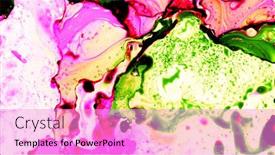  Presentation with liquid - Beautiful presentation design featuring abstract-background-of-colored-liquid backdrop and a lilac colored foreground