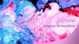  Presentation with liquid - Slides having abstract-background-of-colored-liquid background and a pink colored foreground