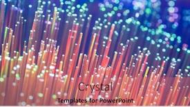  Presentation with fiber optic - Colorful slide deck enhanced with abstract-background-of-fiber-optic backdrop and a coral colored foreground