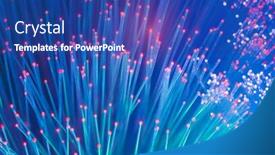  Presentation with fiber optic - Colorful theme enhanced with abstract-background-of-fiber-optic backdrop and a ocean colored foreground