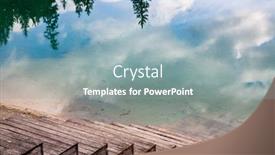  Presentation with green lake - Slide deck consisting of abstract-background-of-green-firs background and a mint green colored foreground