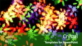  Presentation with lights - Amazing PPT layouts having abstract-background-of-holiday-lights backdrop and a forest green colored foreground