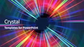  Presentation with laser - Colorful PPT theme enhanced with abstract background of lasers ray backdrop and a ocean colored foreground