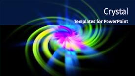  Presentation with light rays - PPT theme with abstract background of magic burst background and a navy blue colored foreground