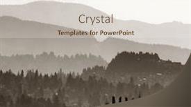  Presentation with vancouver city - Colorful presentation enhanced with abstract-background-of-mountain-range backdrop and a sky blue colored foreground