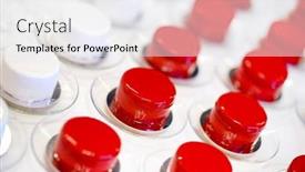  Presentation with abstract red - Slide deck having abstract-background-of-red background and a sky blue colored foreground