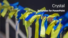  Presentation with color - Amazing slide deck having abstract-background-of-ribbon backdrop and a wine colored foreground