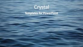  Presentation with abstract wave - Beautiful slide deck featuring blue wave - abstract background of sea surface backdrop and a teal colored foreground