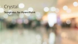  Presentation with mall - Slide deck featuring abstract-background-of-shopping-mall background and a soft green colored foreground