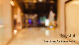  Presentation with mall - Cool new slide set with abstract-background-of-shopping-mall backdrop and a coral colored foreground