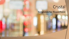  Presentation with middle east dubai mall shopping - Slide set consisting of abstract background of shopping mall shallow depth of focus background and a coral colored foreground