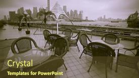  Presentation with china shanghai - Amazing slides having abstract-background-of-the-shanghai backdrop and a tawny brown colored foreground