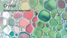  Presentation with colorful water droplets - Colorful theme enhanced with abstract background oil droplets backdrop and a mint green colored foreground