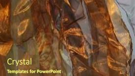  Presentation with abstract - Cool new slide deck with abstract-background-organza-close-up backdrop and a tawny brown colored foreground
