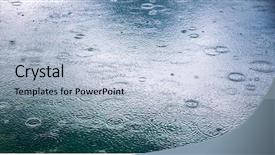  Presentation with rain water - Audience pleasing PPT theme consisting of abstract background rain drops backdrop and a light blue colored foreground