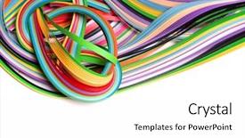  Presentation with paper bag vs plastic bags - Colorful slides enhanced with abstract background rainbow curved - color paper plastic paper backdrop and a white colored foreground