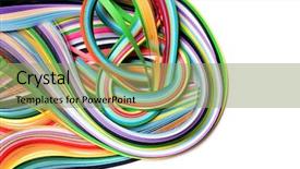  Presentation with plastic - Presentation theme having abstract background rainbow curved - color paper plastic paper background and a seafoam green colored foreground