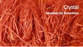  Presentation with orange abstract - Colorful slide deck enhanced with background texture natural orange raffia backdrop and a crimson colored foreground